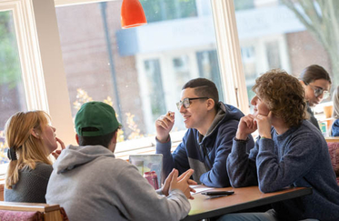 Students in dining hall