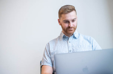 Student on laptop