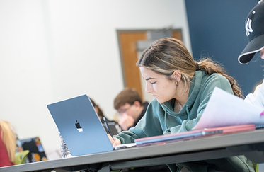 Student in class